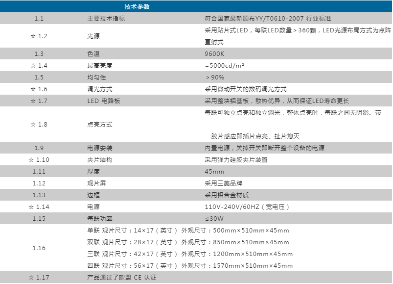 LED医用胶片观察灯