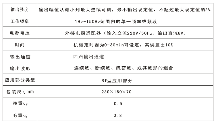 电子理疗仪（低频）HJ-100