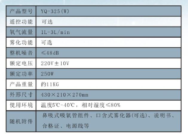 医用制氧机(台式）YQ-325(W)