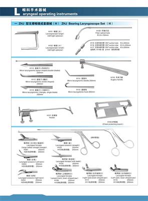 支撑喉镜成套器材（H）ZHJ型