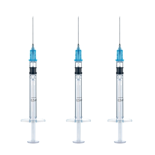 一次性使用无菌自毁型固定剂量疫苗注射器（带针）0.4ml