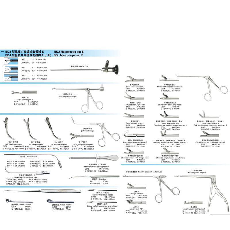 BDJ型鼻窦内窥镜成套器械E/F（小儿）